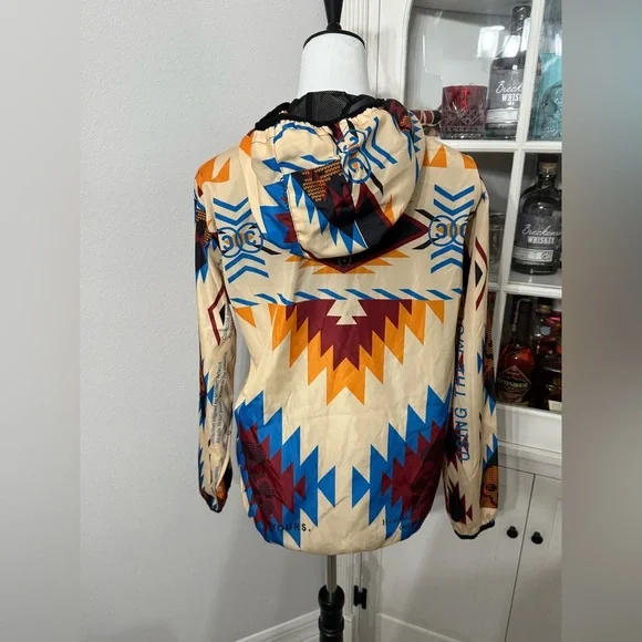 Reason Aztec Skull Anorak Windbreaker Hoodie - Picture 4 of 6
